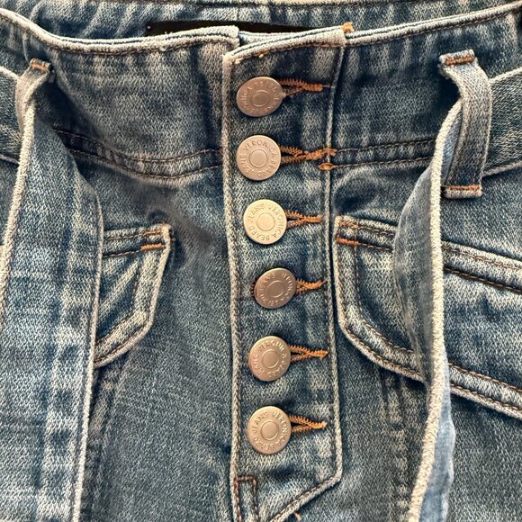 Veronica Beard Rinley Straight Leg High Rise Jeans Ankle lentgh Belted size 25 - Picture 7 of 9